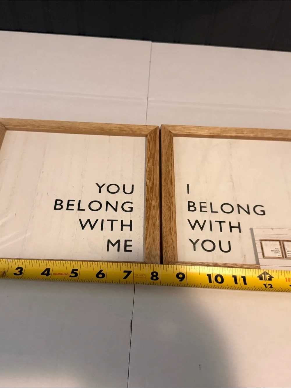 Target Neutral Wood-Framed Wall Art Set - White Background with Black Text